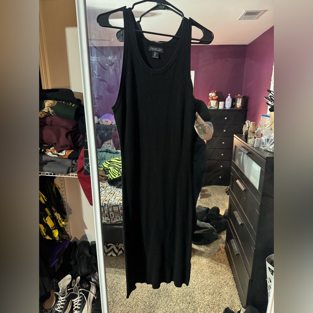 Rachel Zoe Black Sweater Midi Dress